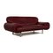 Laauser Ledersofa Set in Dunkelrot, 2er Set 5