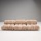 Beige 3-Seat Sectional Sofa from B&B Italia, 1970s, Set of 3 2