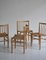 J80 Dining Chairs in Oak & Paperboard by Jørgen Bækmark, 1960s, Set of 6 8