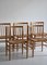 J80 Dining Chairs in Oak & Paperboard by Jørgen Bækmark, 1960s, Set of 6 4