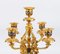 Reloj y candelabros estilo Luis XV de bronce dorado y esmalte cloisonné. Juego de 3, Imagen 6