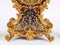 Reloj y candelabros estilo Luis XV de bronce dorado y esmalte cloisonné. Juego de 3, Imagen 3