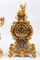 Louis XV Style Gilt Bronze & Cloisonné Enamel Clock & Candleholders, Set of 3 10