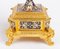 Louis XV Style Gilt Bronze & Cloisonné Enamel Clock & Candleholders, Set of 3 8