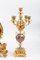 Louis XV Style Gilt Bronze & Cloisonné Enamel Clock & Candleholders, Set of 3 11