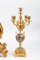 Louis XV Style Gilt Bronze & Cloisonné Enamel Clock & Candleholders, Set of 3, Image 11