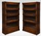 Oak 4-Sectional Bookcases, Set of 2 1