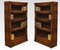 Oak 4-Sectional Bookcases, Set of 2 4