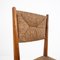 Italian Wooden & Straw Chairs 1960s, Set of 2, Image 7
