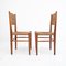 Italian Wooden & Straw Chairs 1960s, Set of 2 2