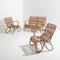 Bamboo & Rattan Lounge Chairs from Rohe Noordwolde, Set of 3 1