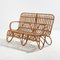 Bamboo & Rattan Lounge Chairs from Rohe Noordwolde, Set of 3 3