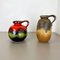 German Pottery Fat Lava Vases Multi-Color by Scheurich, 1970s, Set of 2 2