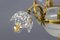 Vergoldeter Bronze & Glas Kronleuchter mit Vier Leuchten im Neoklassizistischen Stil 8