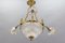 Four Light French Neoclassical Style Gilt Bronze and Glass Chandelier 4