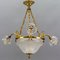 Four Light French Neoclassical Style Gilt Bronze and Glass Chandelier, Image 2