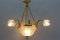 Four Light French Neoclassical Style Gilt Bronze and Glass Chandelier 12