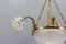 Four Light French Neoclassical Style Gilt Bronze and Glass Chandelier 7