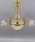 Four Light French Neoclassical Style Gilt Bronze and Glass Chandelier, Image 9