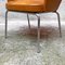 Moderne italienische Stühle mit Armlehnen aus braunem Kunstleder & Stahl, 1970er, 2er Set 15