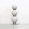 Italian Space Age Opaline Glass and Chromed Steel Floor Lamp, 1970s 5