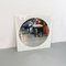 Italian Post Modern Round Shape Mirror With Square Plastic Frame, 1980s 5
