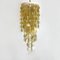 Italian Mid-Century Modern Golden Plastic Cascade Chandelier, 1970s 4