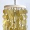 Italian Mid-Century Modern Golden Plastic Cascade Chandelier, 1970s 5