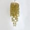 Italian Mid-Century Modern Golden Plastic Cascade Chandelier, 1970s 3