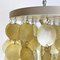 Italian Mid-Century Modern Golden Plastic Cascade Chandelier, 1970s 6
