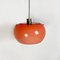 Italian Mid-Century Modern Coral Pink Plastic and Brass Chandelier, 1960s, Image 6
