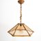 Suspension Lamp in Glass and Bamboo, Italy, 1970s 1