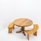 Mid-Century Curved Benches by Pierre Chapo, Set of 2, Image 3