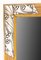 Specchio Art Déco con cornice floreale in metallo e pino, anni '30, Immagine 3