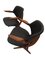 Pelican Armchairs in Black Leather by Louis Van Teeffelen for Webe, 1960s, Set of 2 2
