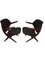 Pelican Armchairs in Black Leather by Louis Van Teeffelen for Webe, 1960s, Set of 2 7