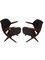 Pelican Armchairs in Black Leather by Louis Van Teeffelen for Webe, 1960s, Set of 2, Image 7