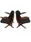 Pelican Armchairs in Black Leather by Louis Van Teeffelen for Webe, 1960s, Set of 2, Image 10