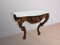 Wall Console in Wood with Carrara White Marble Top, 1800s 3