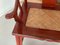 Chaise de Style Ming avec Dossier Haut et Laque Rouge 17