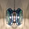 Blue and Green Pendant Lamp by Fontana Arte for Veca, Italy, 1970s 7