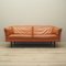 Danish Orange Leather Sofa, 1960s 1
