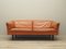 Danish Orange Leather Sofa, 1960s 2