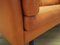 Danish Orange Leather Sofa, 1960s 17