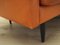 Danish Orange Leather Sofa, 1960s 18