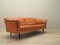 Danish Orange Leather Sofa, 1960s 3