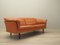 Danish Orange Leather Sofa, 1960s, Image 3