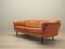 Danish Orange Leather Sofa, 1960s 4