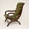 Antique Deep Buttoned Leather Armchair, Image 2