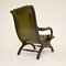 Antique Deep Buttoned Leather Armchair, Image 10